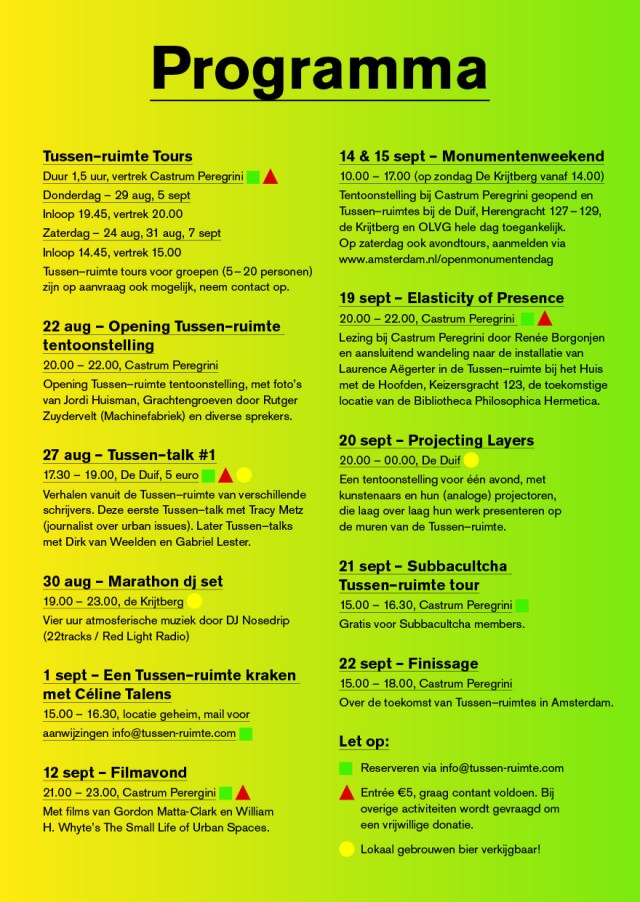 Tussen–ruimte-Programma